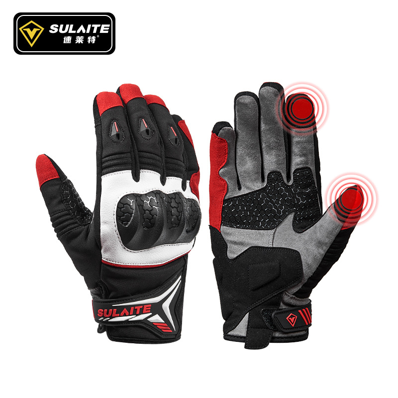 Motorcycle Glove Knuckle - SULAITE ถุงมือมอเตอร์ไซค์ผู้ชายผู้หญิงหน้าหนาวหน้าจอสัมผัส TPU Knuckle Shell Anti