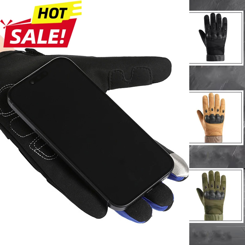 Motorcycle Glove Knuckle - ถุงมือกันลื่นสำหรับมอเตอร์ไซค์รุ่นใหม่ ถุงมือขี่มอเตอร์ไซค์แบบมีสนับมือแข็งสำหรับฤดูร้อน ถุงมือมอเตอร์ไซค์แบบสัมผัสหน้าจอ สำหรับมอเตอร์ไซค์วิบากและมอเตอร์ครอส ใช้ได้ทั้งชายและหญิง การจัดส่งที่รวดเร็ว