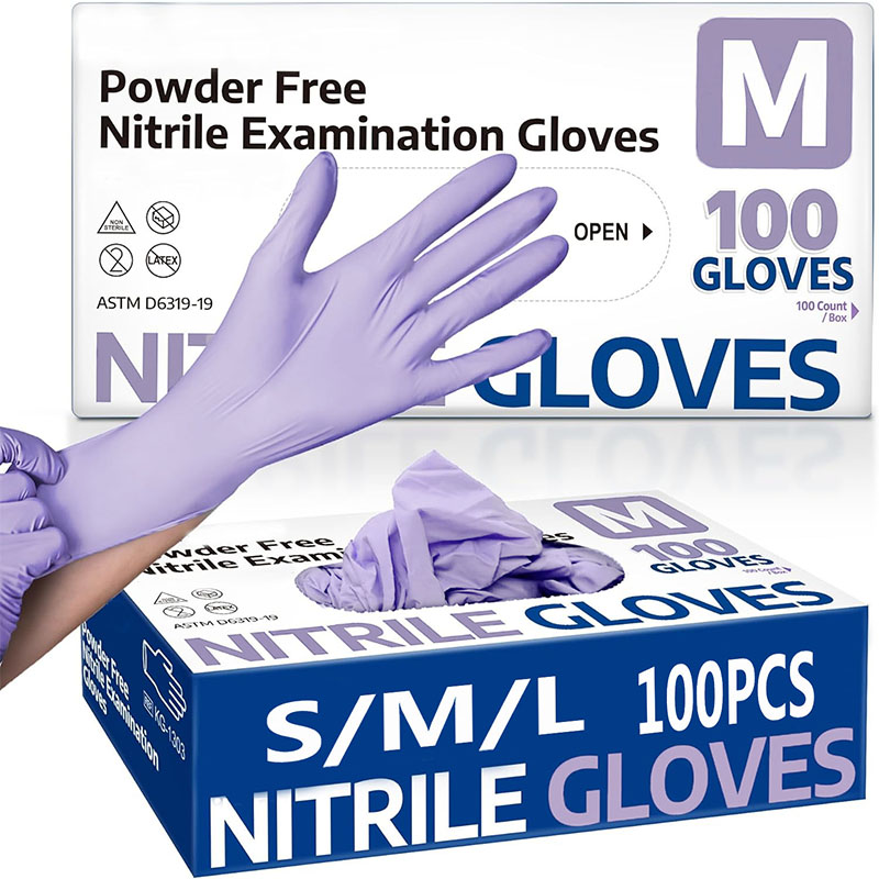 10/20/50/100PCS สีม่วงถุงมือไน - Nitrile Mechanic Glove บทวิจารณ์และราคา