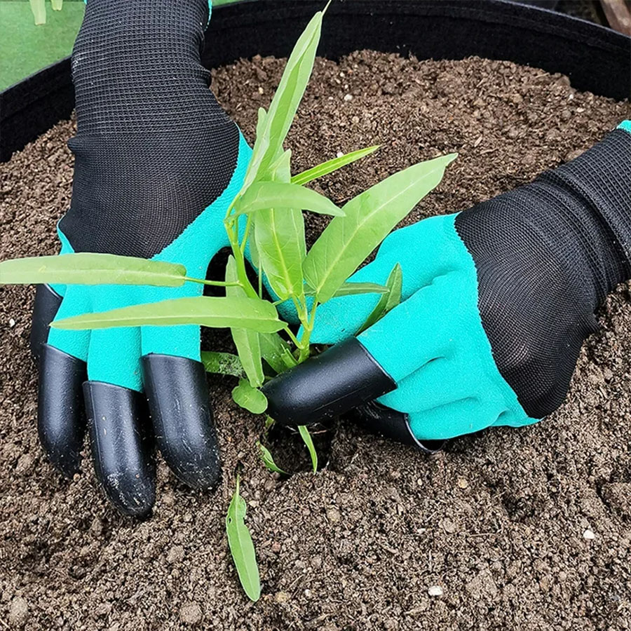 1 คู่ถุงมือทำสวนพร้อมกรงเล็บ ถ - Gardening Glove Waterproof บทวิจารณ์และราคา