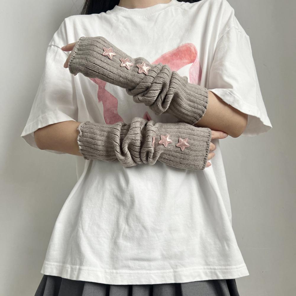 ถุงมือถักลายดาวสำหรับผู้หญิง ฤ - Fingerless Glove Knit บทวิจารณ์และราคา