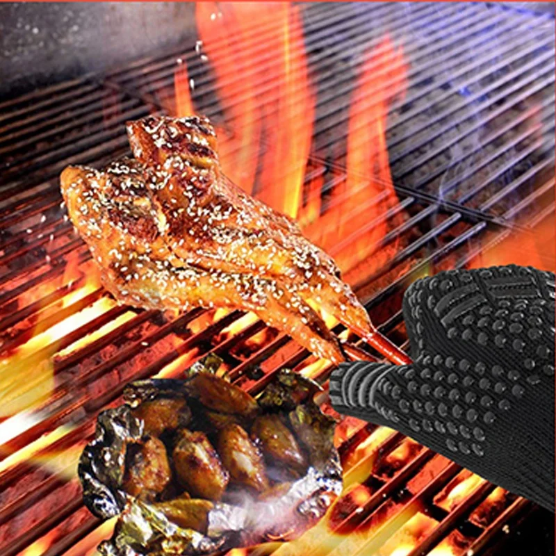 สารหน่วงไฟลื่น BBQ Fire ถุงมือ - Oven Mitt Silicone บทวิจารณ์และราคา